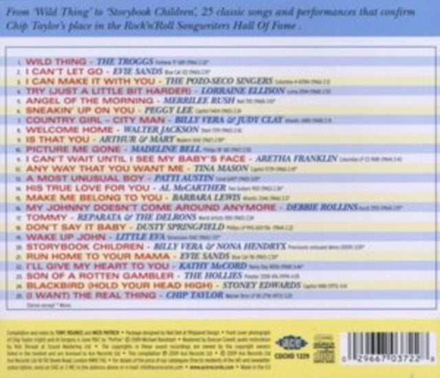 Various Artists CD - Wild Thing - Songs Of Chip Taylor