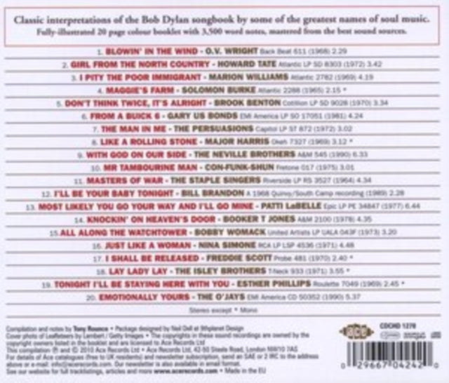 Various Artists CD - How Many Roads - Black America Sings Bob Dylan