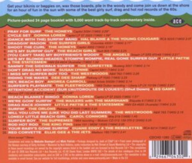 Various Artists CD - Hey Beach Girls - Female Surf N Drag