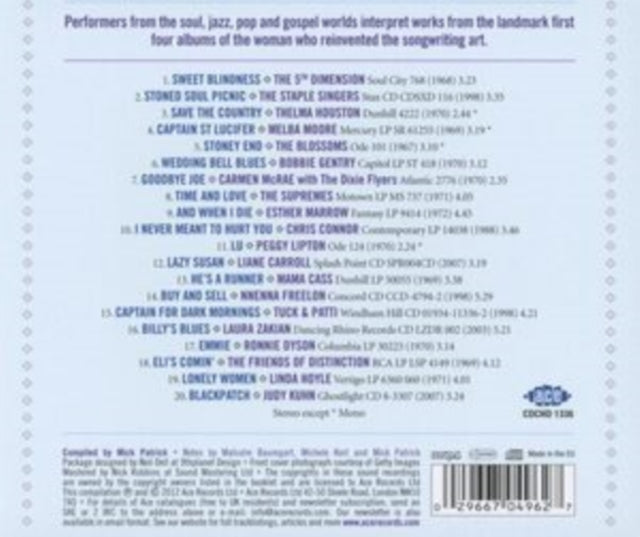 Various Artists CD - Sassafras & Moonshine - The Songs Of Laura Nyro