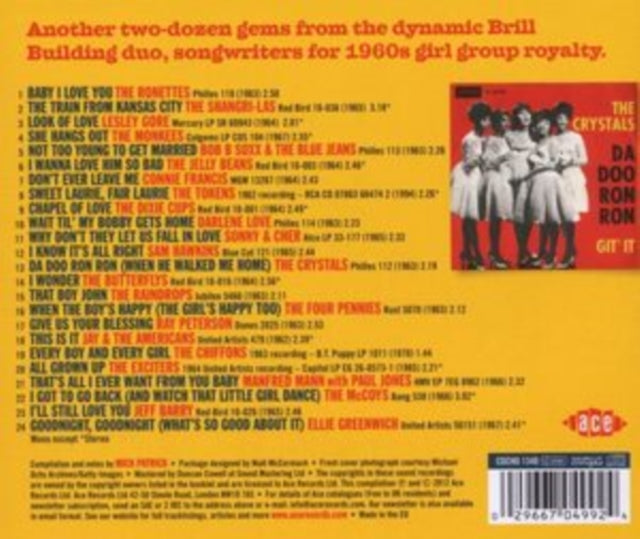 Various Artists CD - Da Doo Ron Ron - More From The Ellie Greenwich & Jeff Barry Songbook