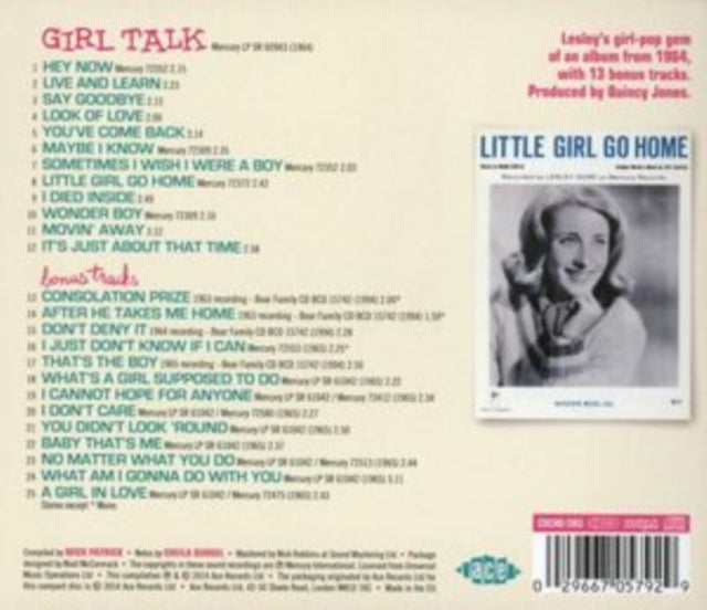 Lesley Gore CD - Girl Talk