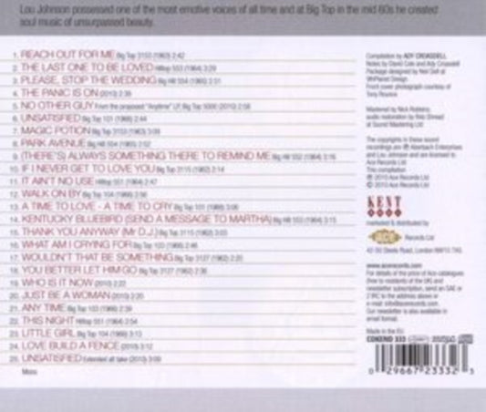 Lou Johnson CD - Incomparable Soul Vocalist