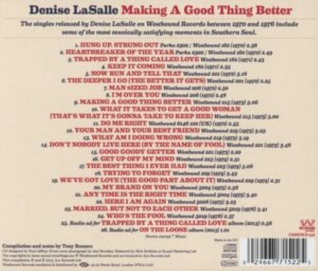 Denise Lasalle CD - Making A Good Thing Better