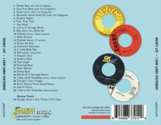 Dickey Lee CD - I Saw Linda Yesterday