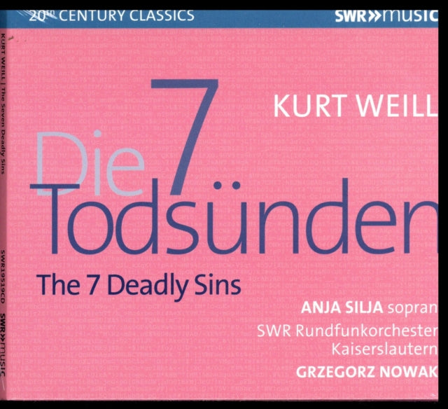 Various Artists CD - Kurt Weill: The 7 Deadly Sins / Quodlibet. Op. 9 From The Pantomime Zaubernacht. Op. 4
