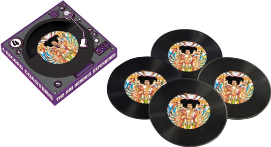 Jimi Hendrix Coaster Set - Jimi Hendrix Record Coasters