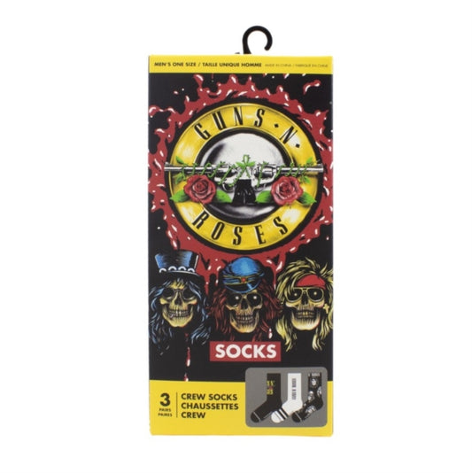 Guns N Roses Socks - Gun N Roses Socks 3 Pack In Gift Box (One Size)