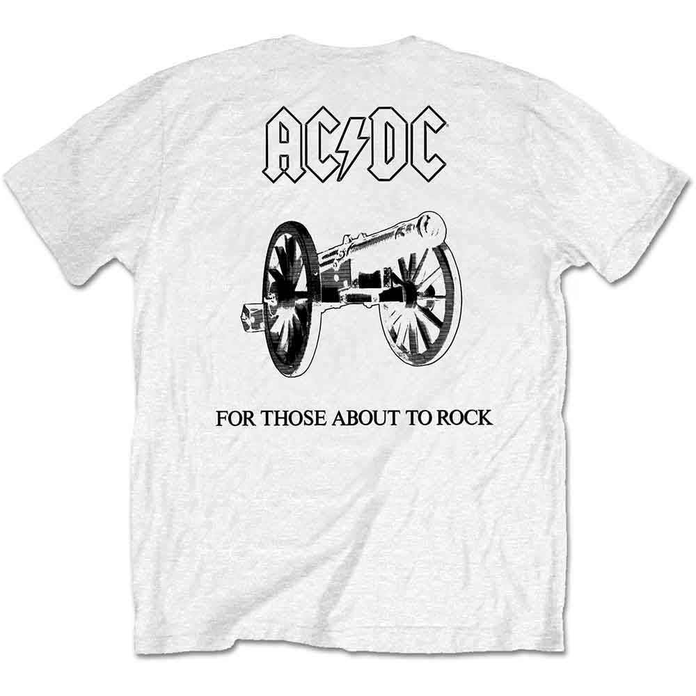 ACDC White T Shirt - F&B Packaged About To Rock