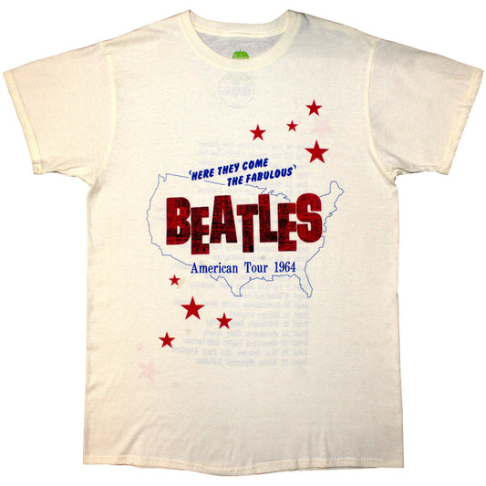 The Beatles Natural T Shirt - American Tour '64