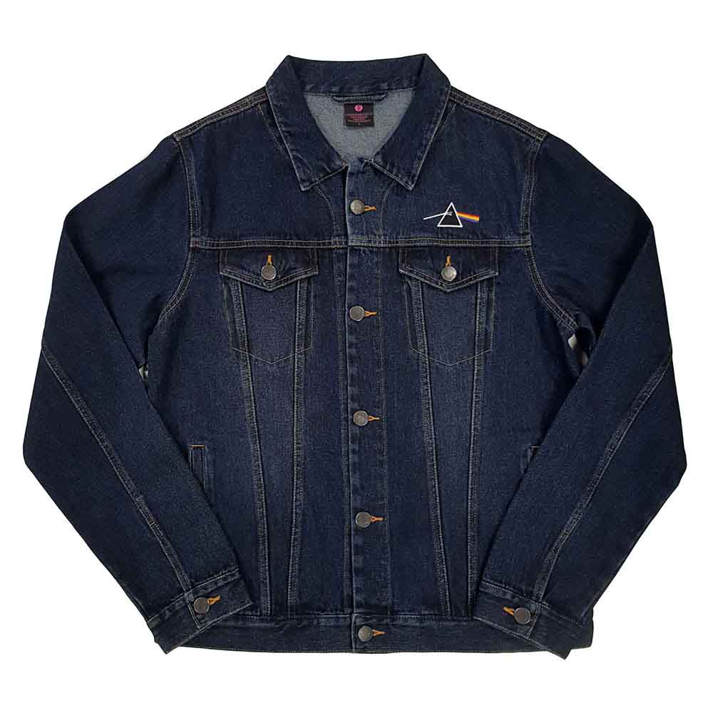Pink Floyd Denim Jacket - Dark Side Of The Moon Oval (With Back Print)