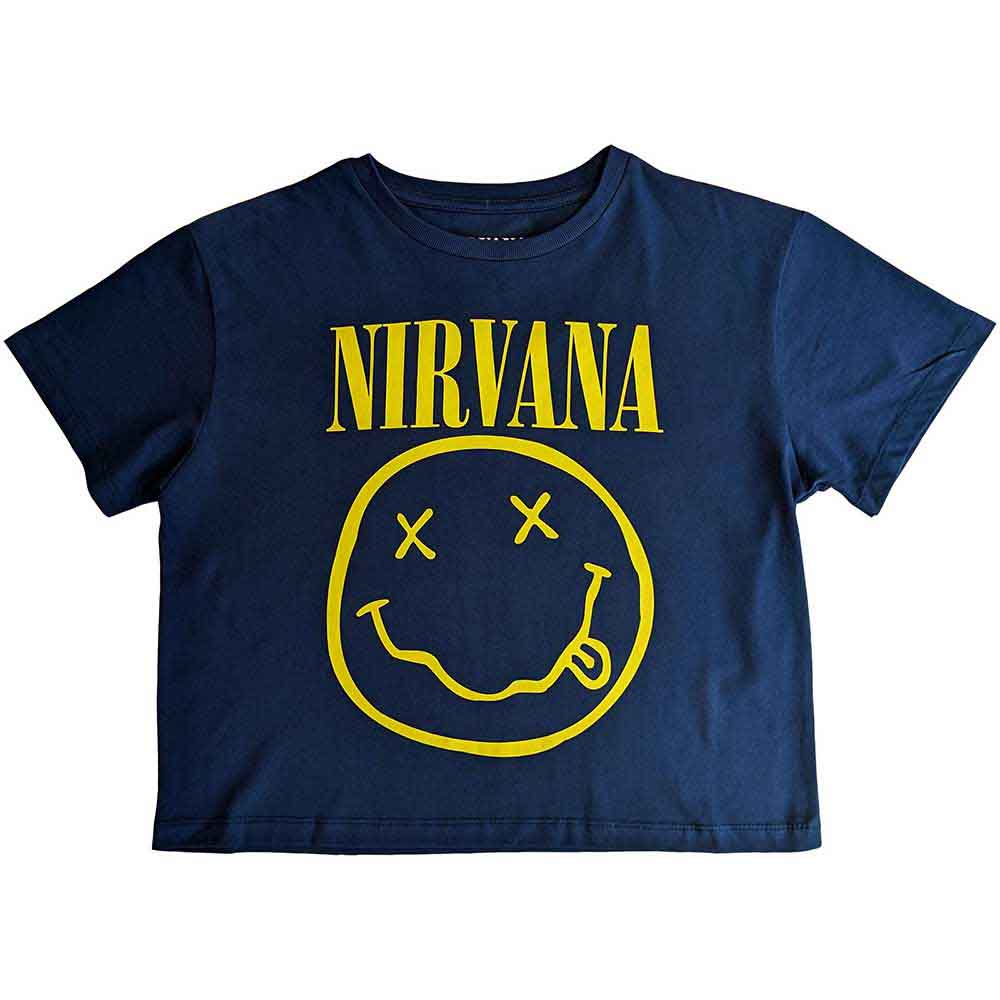 Nirvana Woman's T Shirt - Yellow Happy Face Flower Sniffin