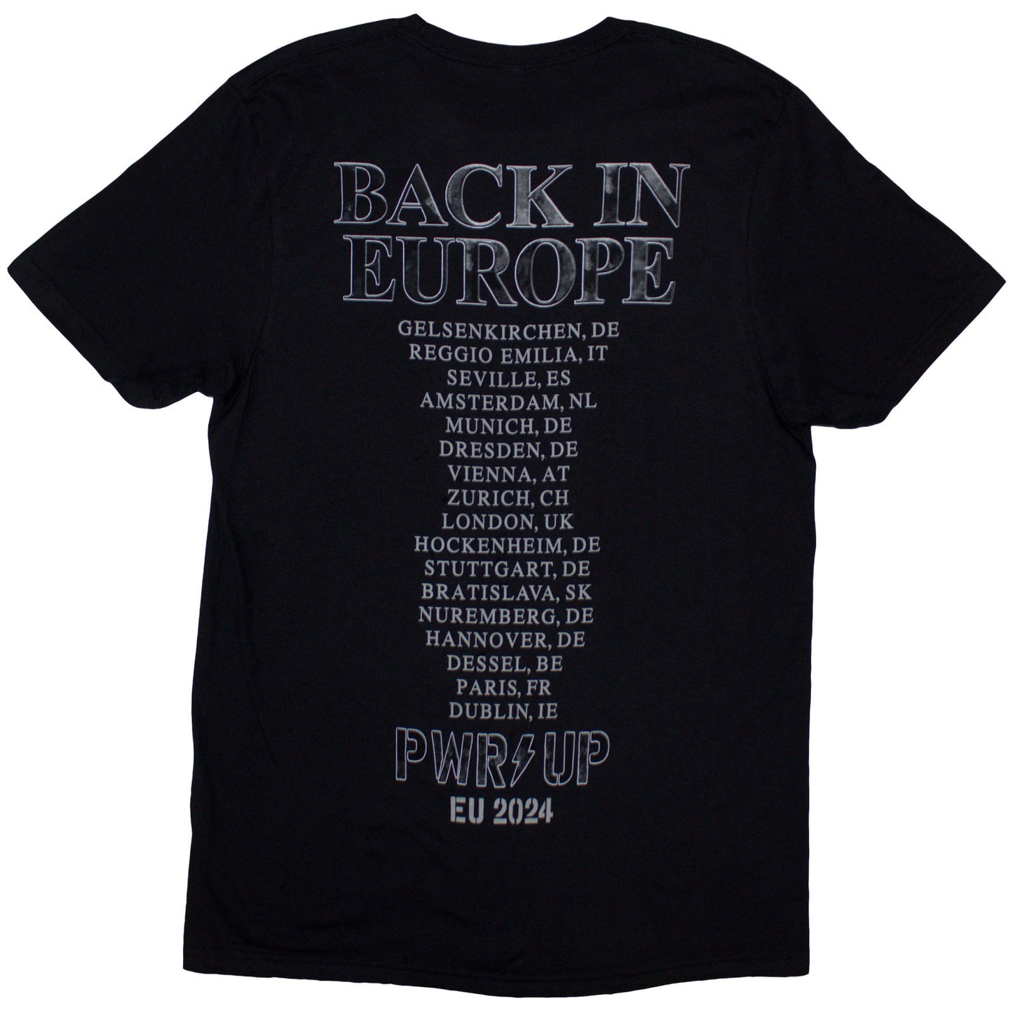 AC/DC T Shirt - Back In Black EU Tour '24
