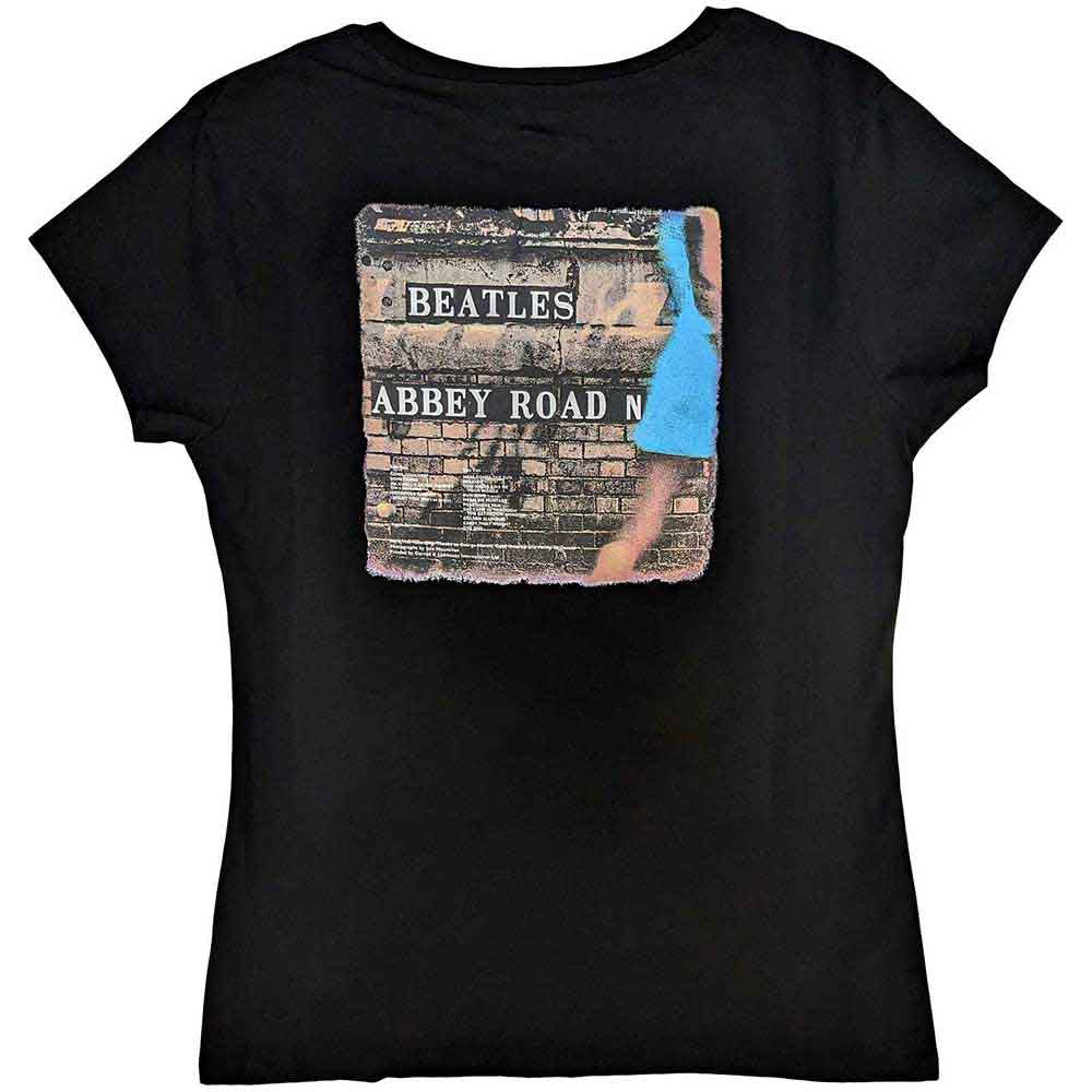 The Beatles Black Women's T Shirt - Vtge Abbey Road