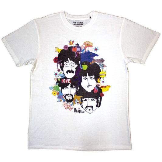 The Beatles T Shirt - Yellow Submarine Heads Collage / Atn