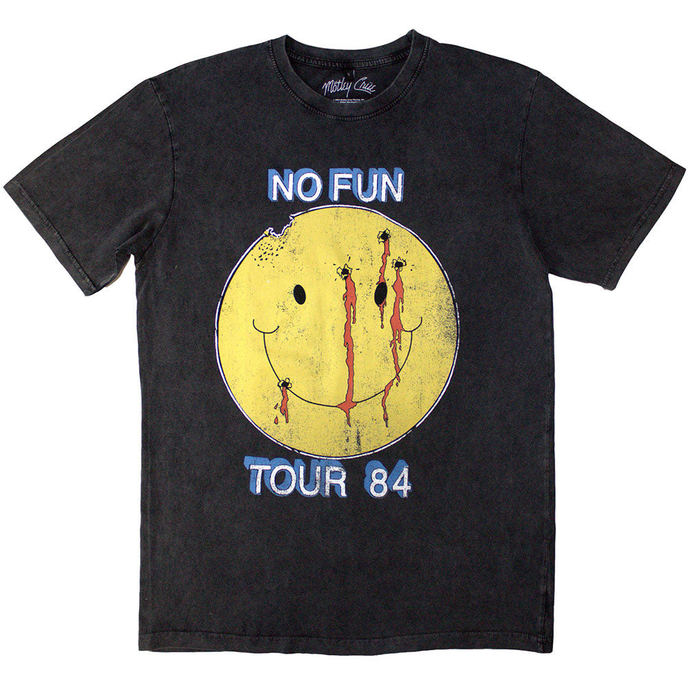 Mötley Crüe T Shirt - No Fun Tour '84 Stone Wash