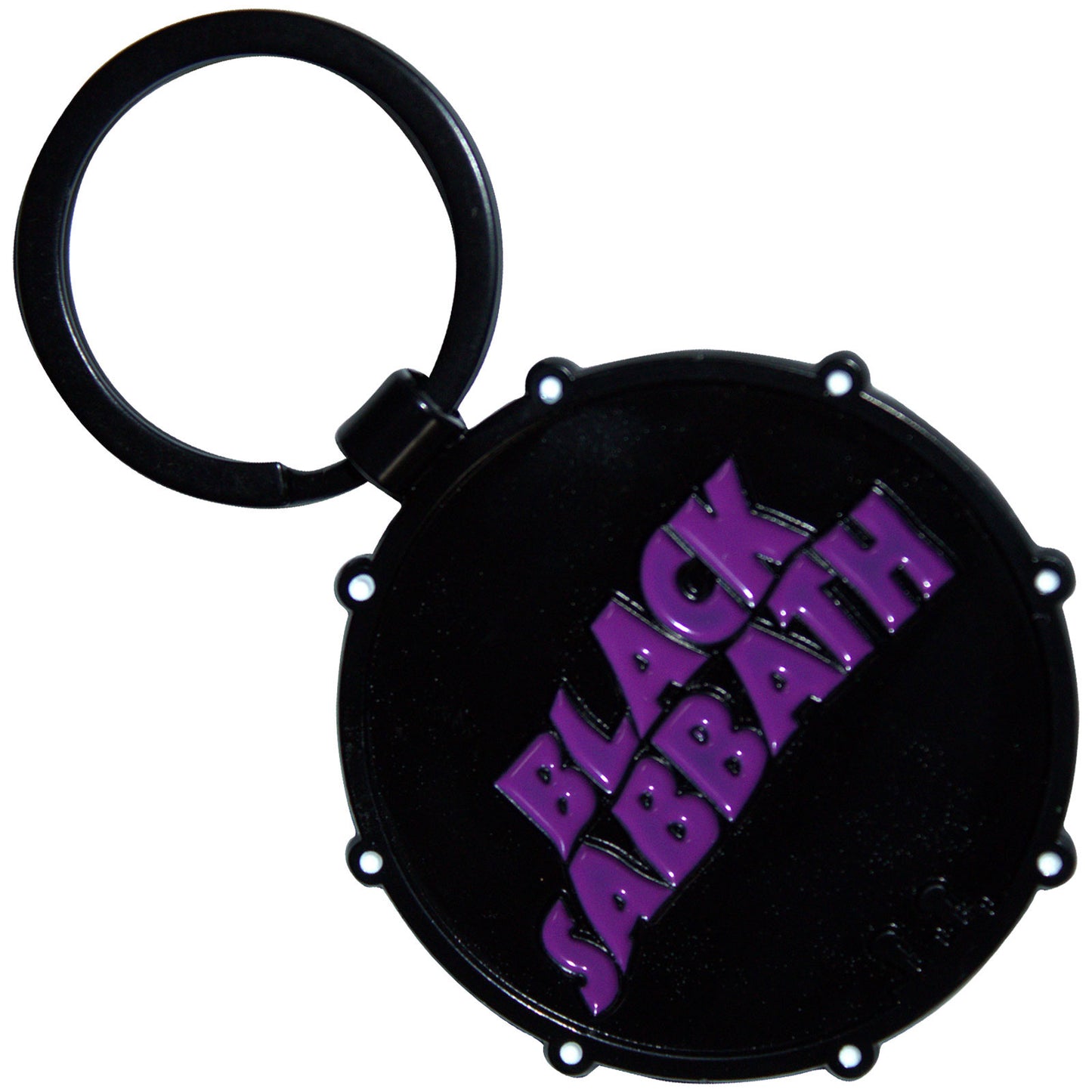 Black Sabbath Standard Keychains - Wavy Logo & Daemon Drum Double-Sided