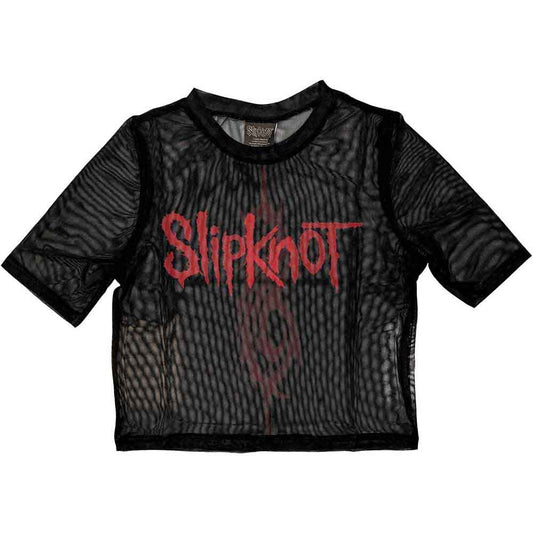Slipknot Women's Short Sleeve Crop Top - Logo
