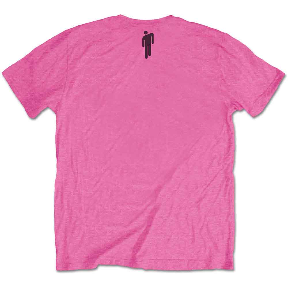 Billie Eilish Pink T Shirt - Racer Logo & Blohsh