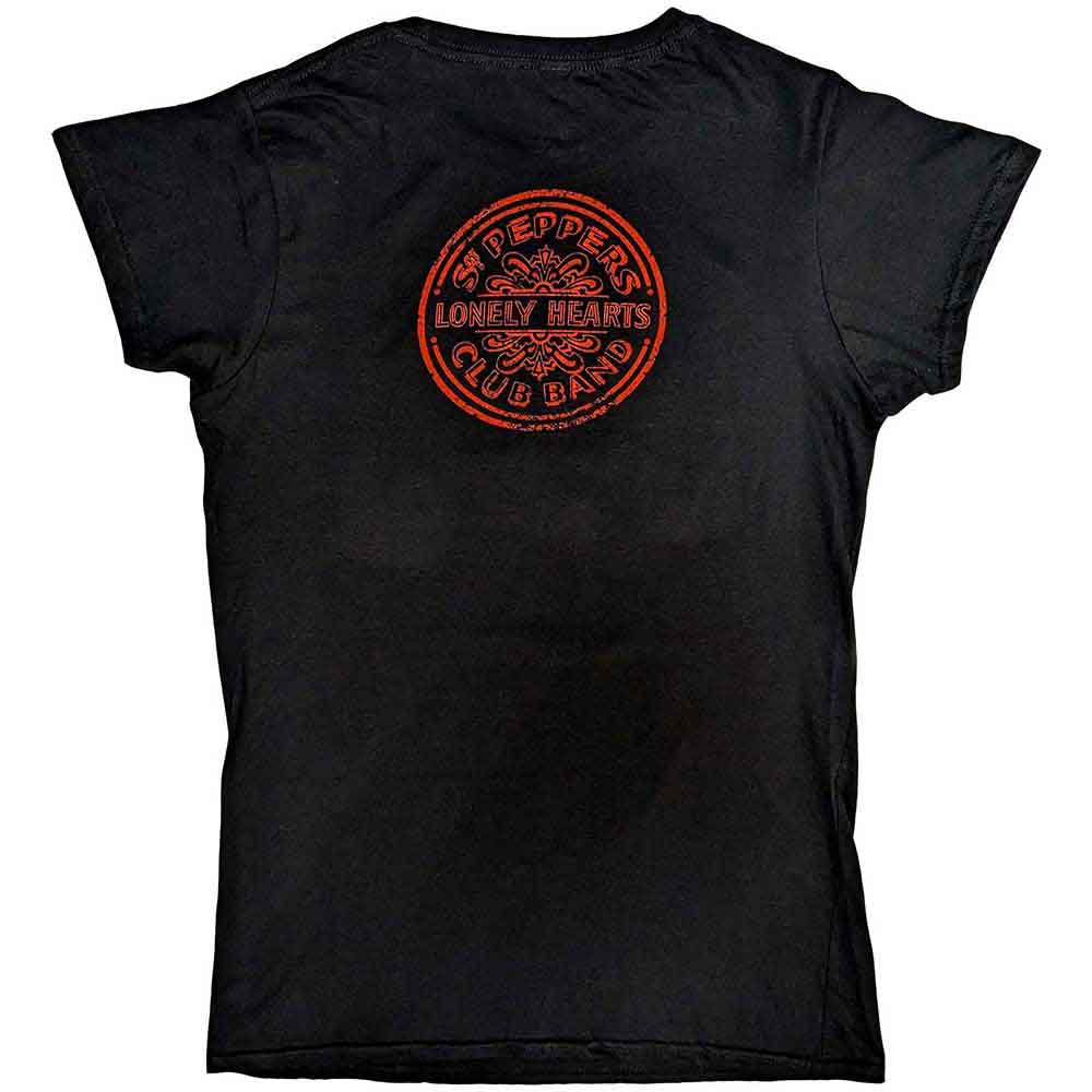 The Beatles Black Women's T Shirt - Vtge Sgt Pepper