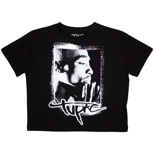 Tupac Women's Crop Top - Spray Photo