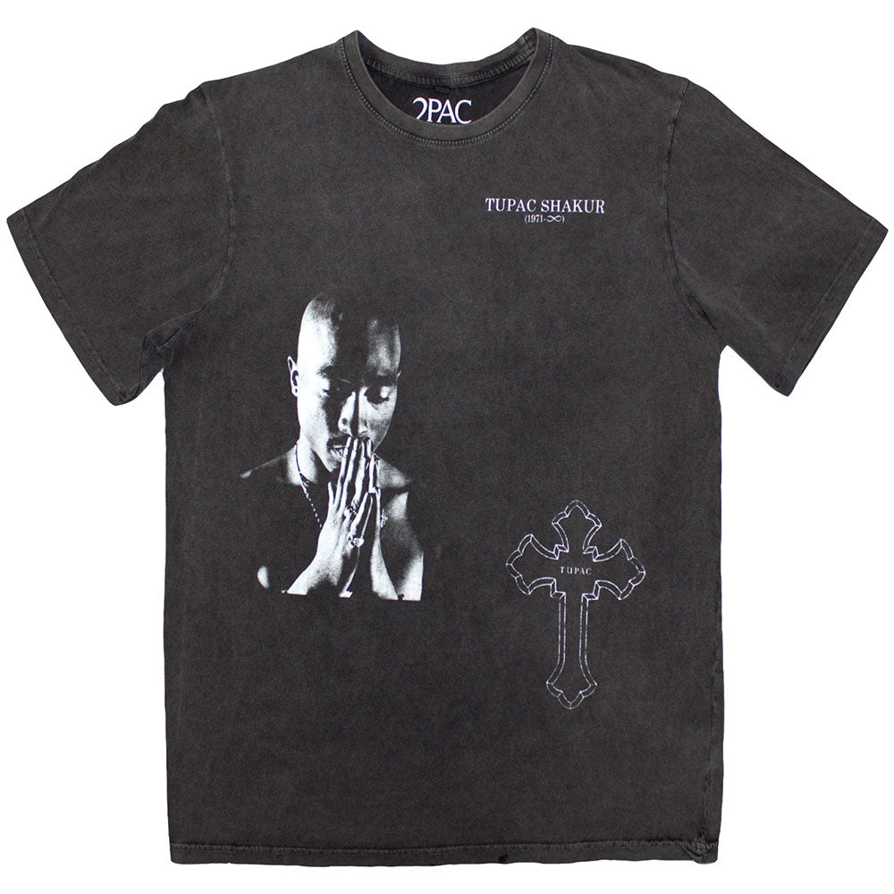 Tupac T Shirt - Photo Cross Stone Wash