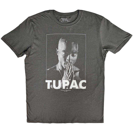 Tupac Charcole T Shirt - Praying