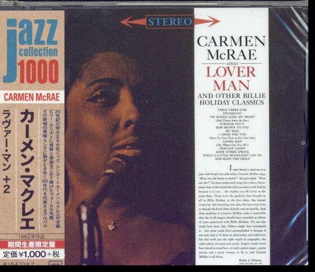 Carmen Mcrae CD - Sings Lover Man & Other Billie Holiday Classics