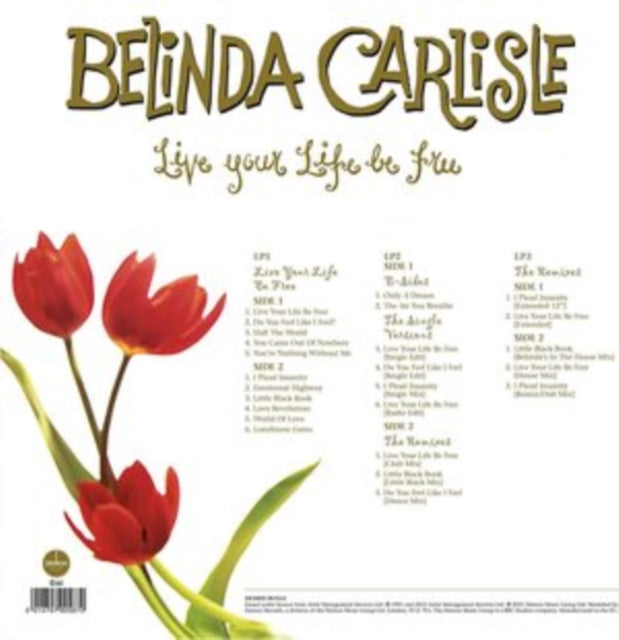 Belinda Carlisle LP Vinyl Record - Live Your Life Be Free