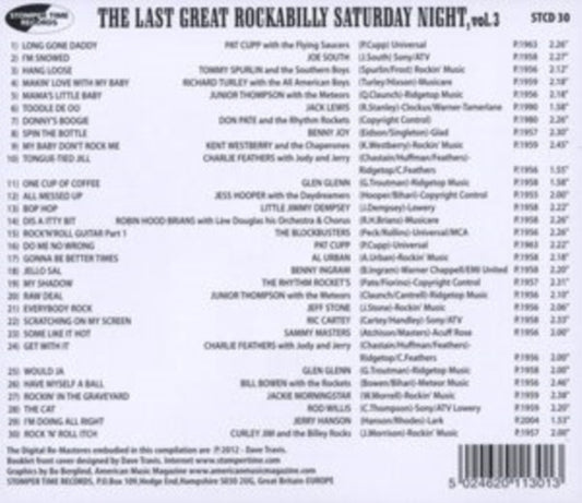 Various Artists CD - The Last Great Rockabilly Saturday Night