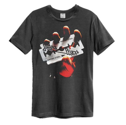 Judas Priest T Shirt - British Steel Amplified Vintage