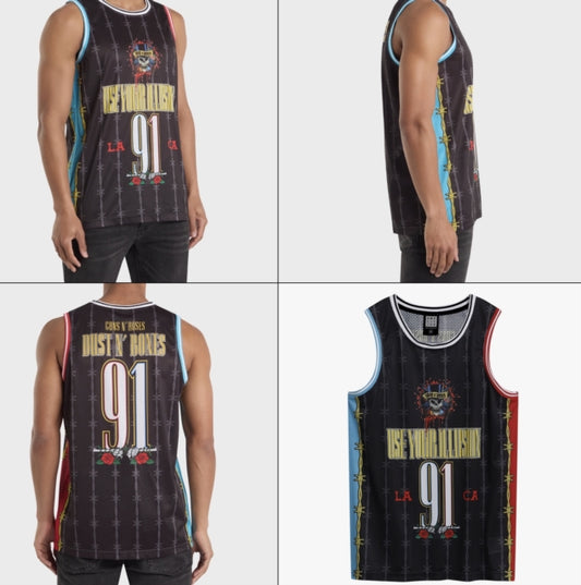 Gun 'n' Roses Amplified Basketball Jersey - Dust N Bones