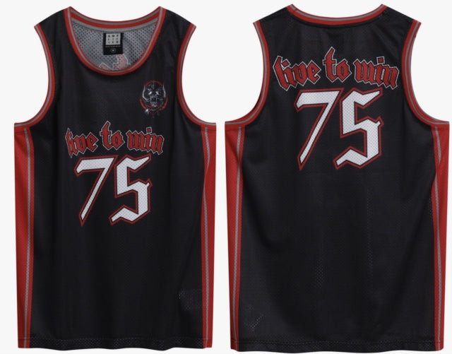 Motorhead Amplified Basketball Jersey - Live To Win