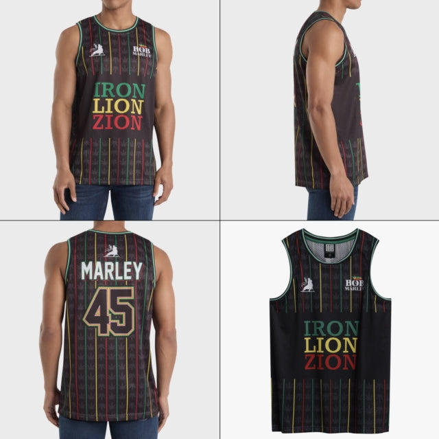 Bob Marley Amplified Basketball Jersey - Iron Lion Zion