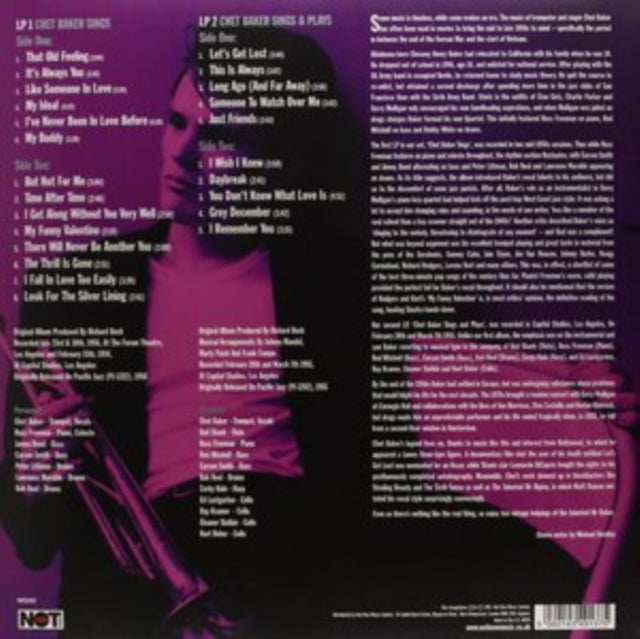 Chet Baker LP - Sings & Plays