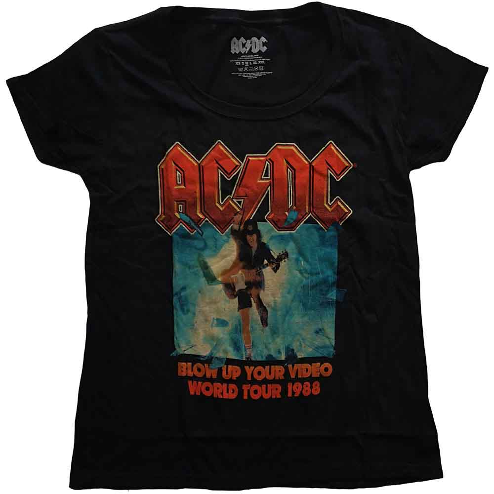 AC/DC Woman's T Shirt - Blow Up Your Video Scoop Neck