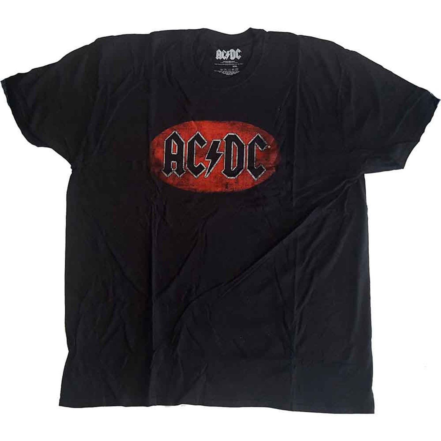 ACDC Black T Shirt - Oval Logo Vintage