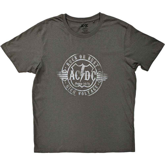ACDC Charcole T Shirt - Rock Or Bust