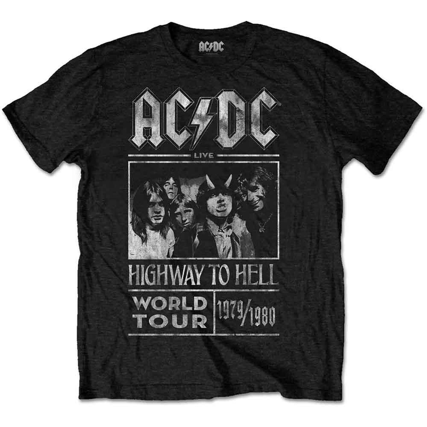 ACDC Black T Shirt - Highway To Hell World Tour 1979/80