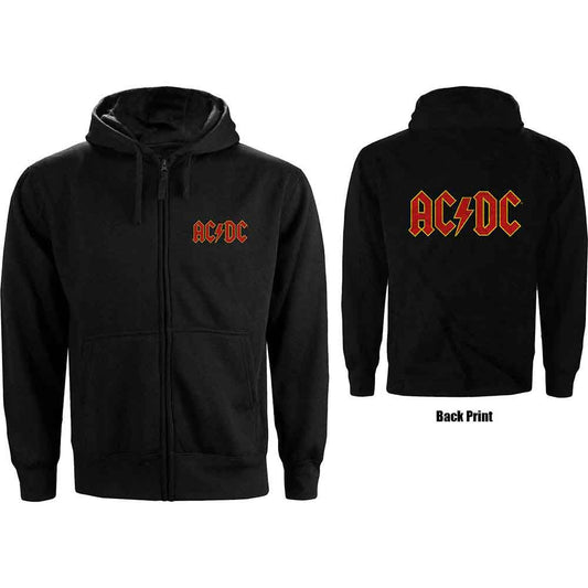 ACDC Women's Zip Hoodie - Logo Backprint | Buy Now For 44.99