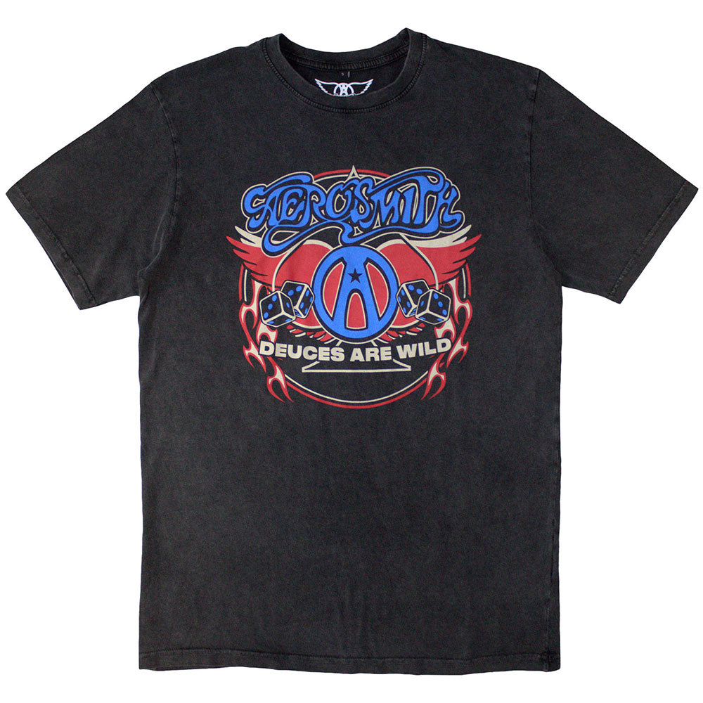 Aerosmith T Shirt - Rainbow Spade Stone Wash