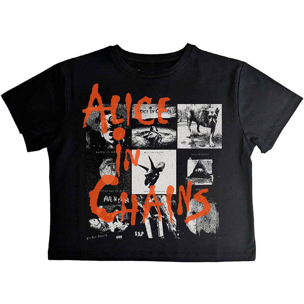 Alice In Chains Women's Crop Top - Albums Montage | Buy Now For 24.99