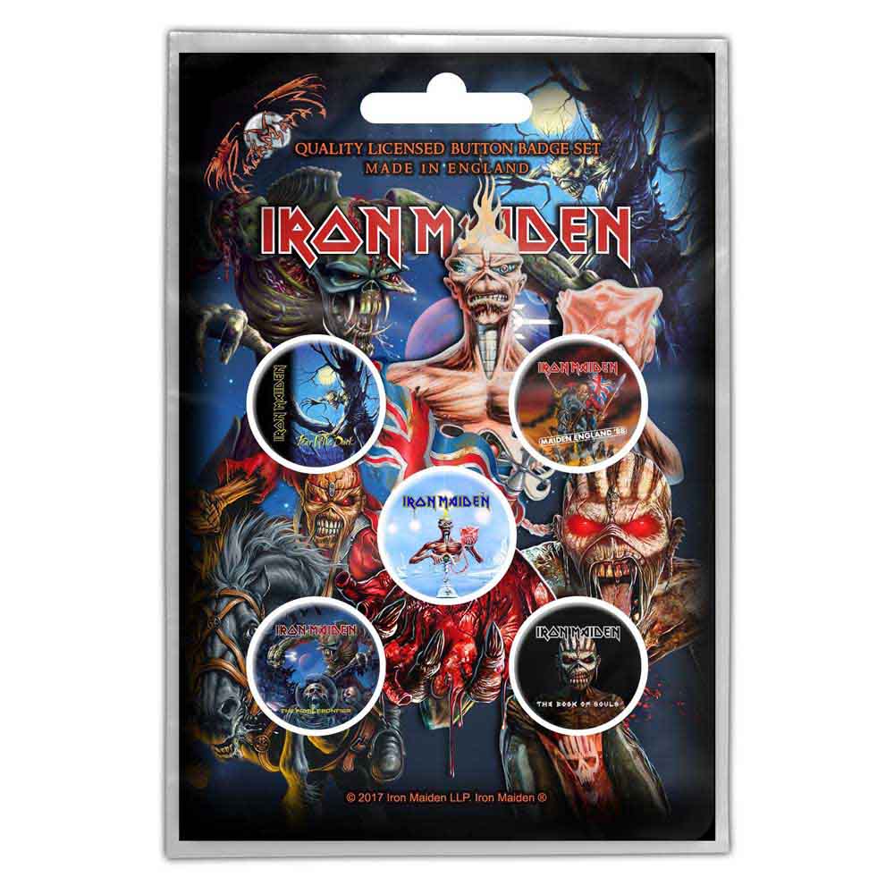 Iron Maiden Plastic Pin Badge - Later Albums