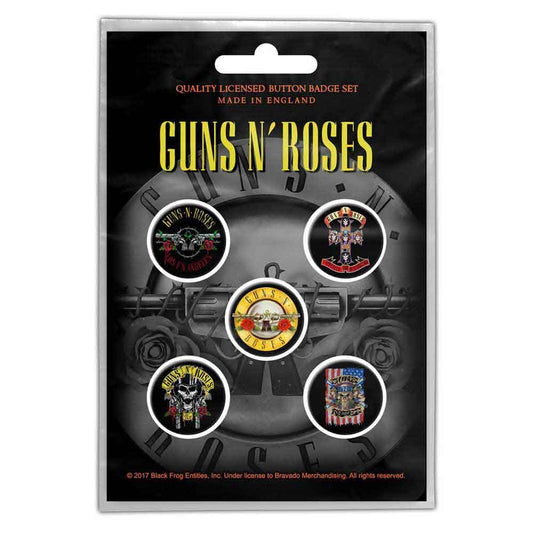 Guns N Roses Plastic Pin Badge - Bullet Logo