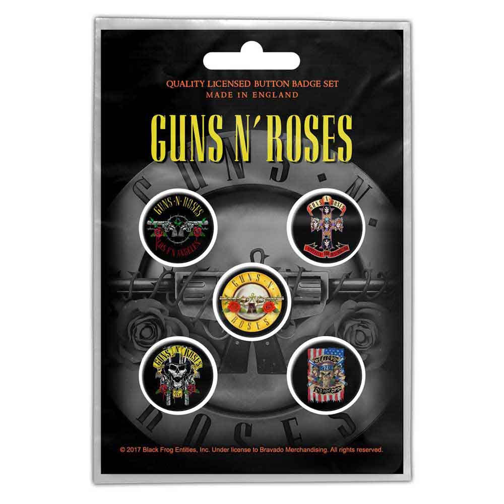 Guns N Roses Plastic Pin Badge - Bullet Logo
