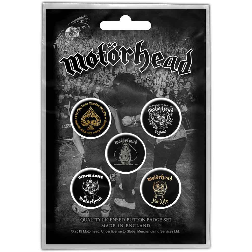 Motorhead Plastic Pin Badge - Clean Your Clock