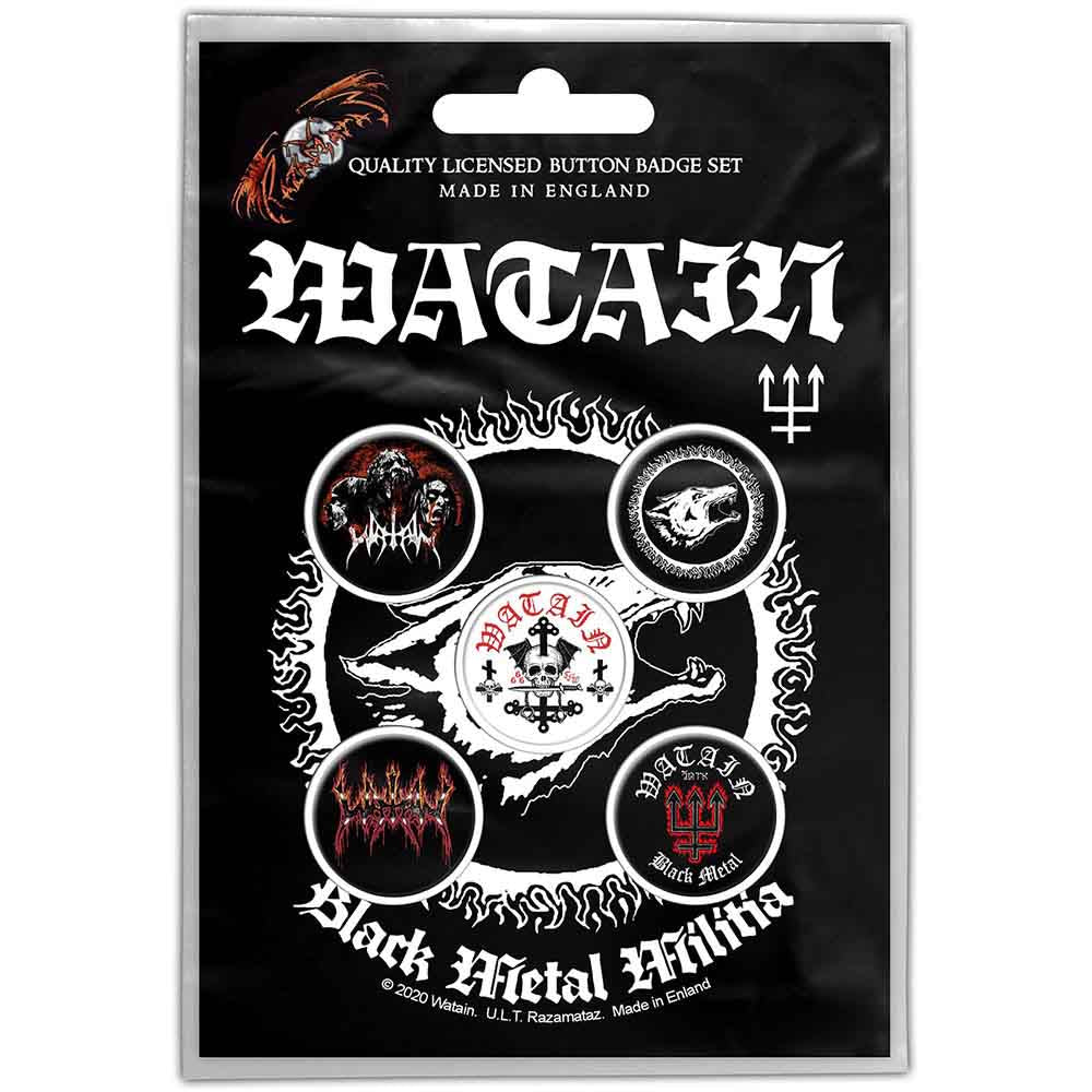 Watain Plastic Pin Badge - Black Metal Militia
