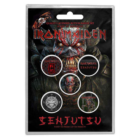 Iron Maiden Plastic Pin Badge - Senjutsu