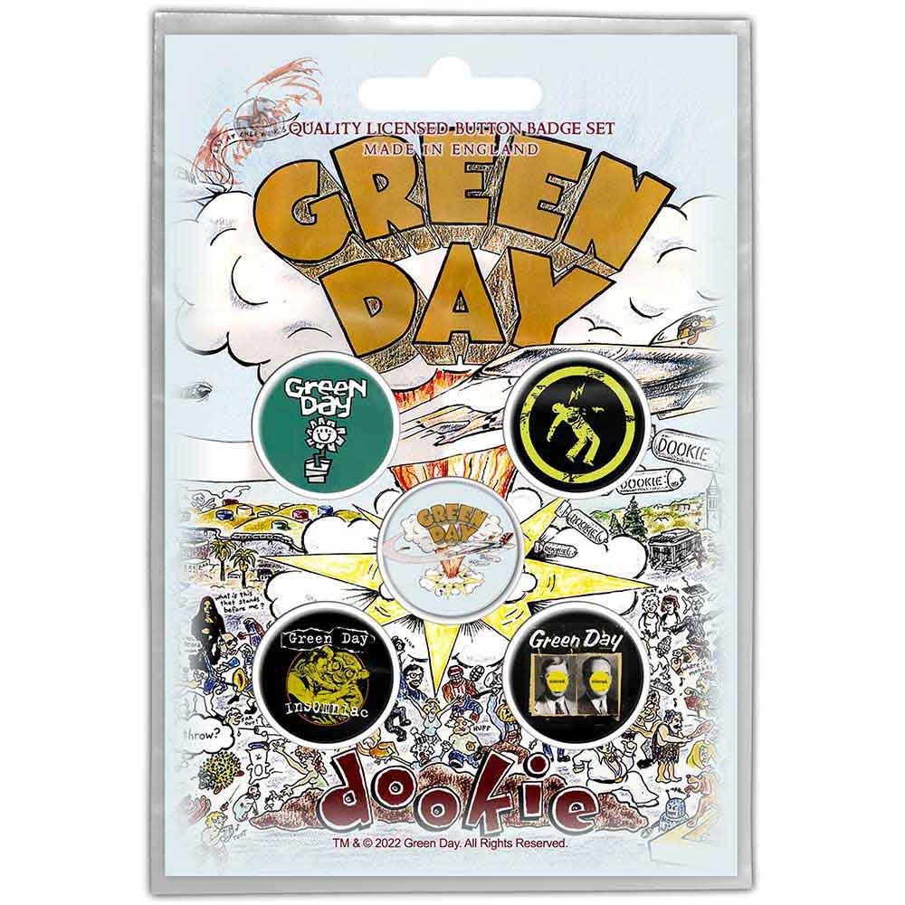 Green Day Plastic Pin Badge - Dookie