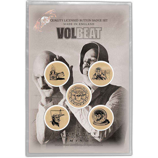 Volbeat Plastic Pin Badge - Servant Of The Mind